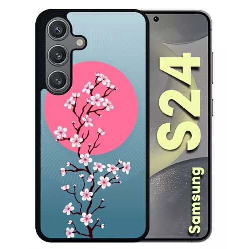 Coque Pour Galaxy S24 - Motif Japon - Silicone - Noir