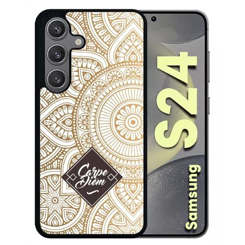 Coque Pour Galaxy S24 - Carpe Diem Modif Orient Fond Blanc - Silicone - Noir