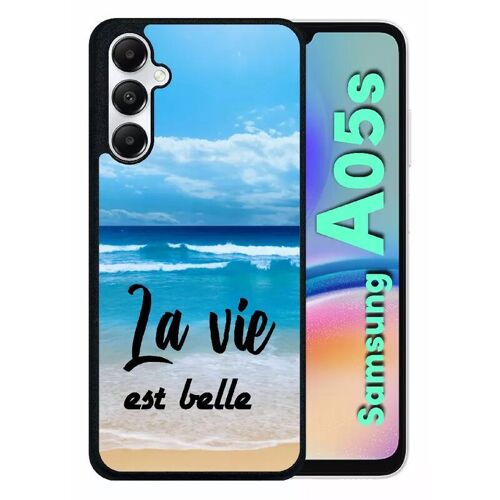 Coque Pour Galaxy A05s - La Vie Est Belle Fond Mer - Silicone - Noir
