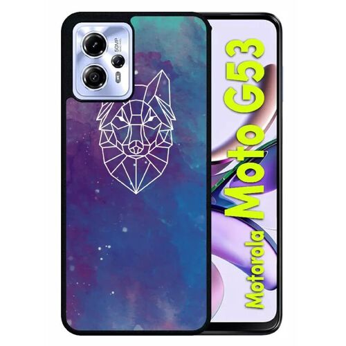 Coque Pour Motorola Moto G53 - Hyper Animals Space Loup - Silicone - Noir