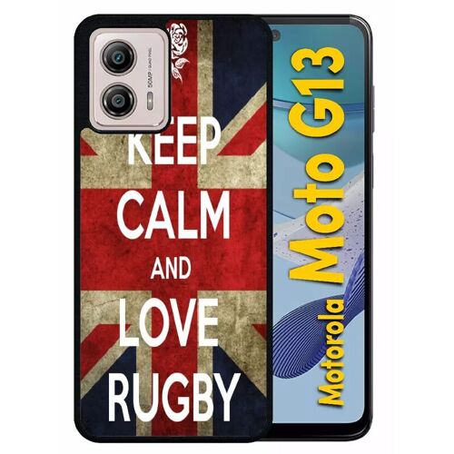 Coque Pour Motorola Moto G13 - Rugby England - Silicone - Noir