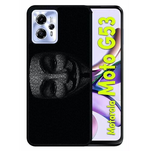 Coque Pour Motorola Moto G53 - Anonymous - Silicone - Noir
