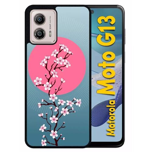Coque Pour Motorola Moto G13 - Motif Japon - Silicone - Noir
