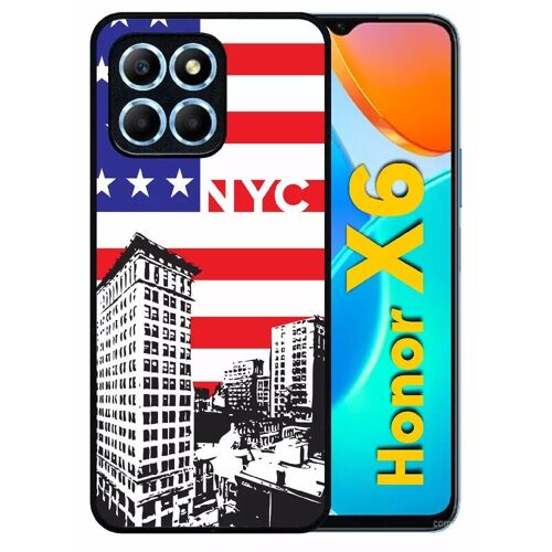 Coque Pour Honor X6 - New York City - Silicone - Noir