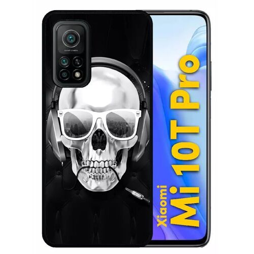 Coque Pour Xiaomi Mi 10t Pro 5g - Tete De Mort Swag Casque De Musique - Silicone - Noir
