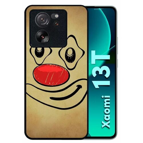 Coque Pour Xiaomi 13t - Smiley Clown Nez Rouge - Silicone - Noir