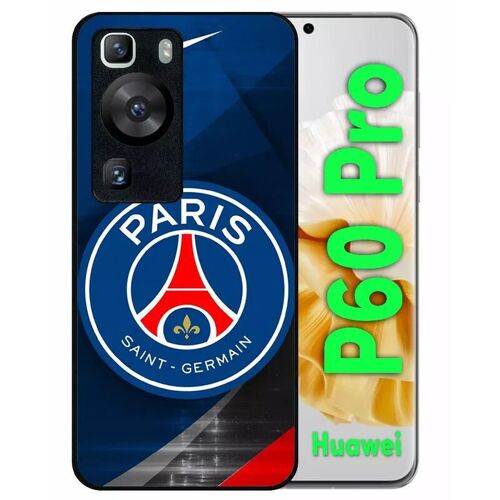 Coque Pour Huawei P60 Pro - Psg Paris Saint Germain Metalise - Silicone - Noir