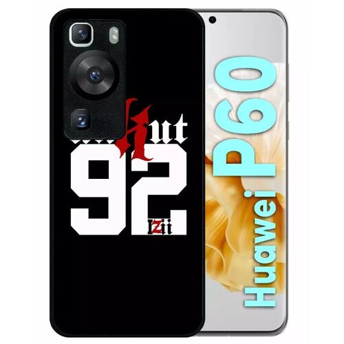 Coque Pour Huawei P60 - Unkut Haut De Seine 92 - Silicone - Noir