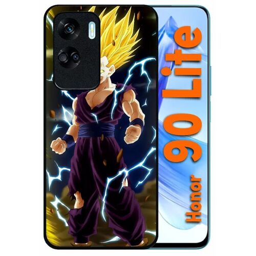 Coque Pour Honor 90 Lite - Dbz Dragon Ball Z San Gohan Super Sayen 2 - Silicone - Noir