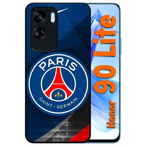Coque Pour Honor 90 Lite - Psg Paris Saint Germain Metalise - Silicone - Noir