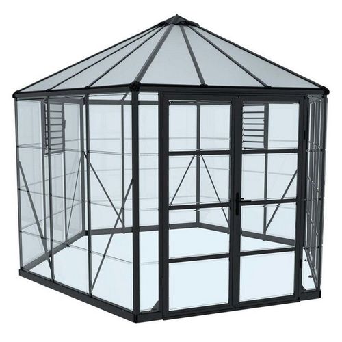 Palram - Serre De Jardin Hexagonale 8.6m² Gris 705239