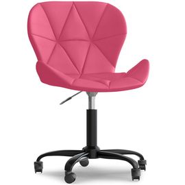 Chaise De Bureau Tapissée En Pu - Winka Structure Noire Fuchsia