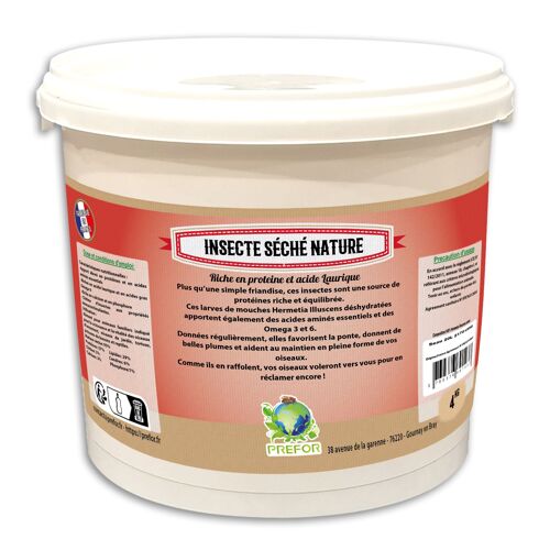 Larves De Mouches Nature Seau 20l 4kg