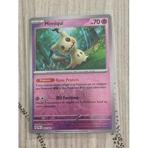 Carte Pokémon Mimiqui-037/091-Reverse- Ev 4,5 Destinée De Paldea 