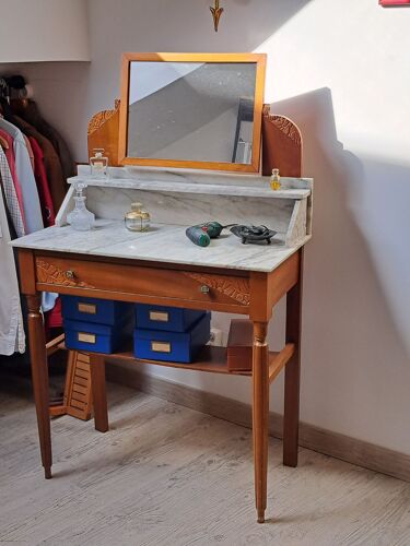 Coiffeuse Art Nouveau Dessus Marbre