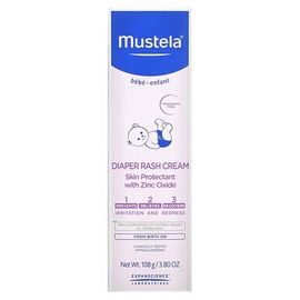 Mustela Bébé, Crème Contre L'érythème Fessier 1-2-3, Sans Parfum, 108 G
