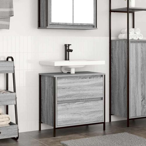 Vidaxl Meuble De Salle De Bain Avec Lavabo Et Tiroirs 60x34,5x60 Cm