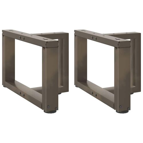 Vidaxl Pieds De Table Basse Forme De T 2 Pcs Acier 40x25x(30-31)Cm