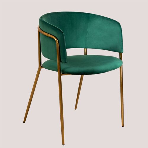 Chaise de salle à manger rembourrée Nalon Doré
