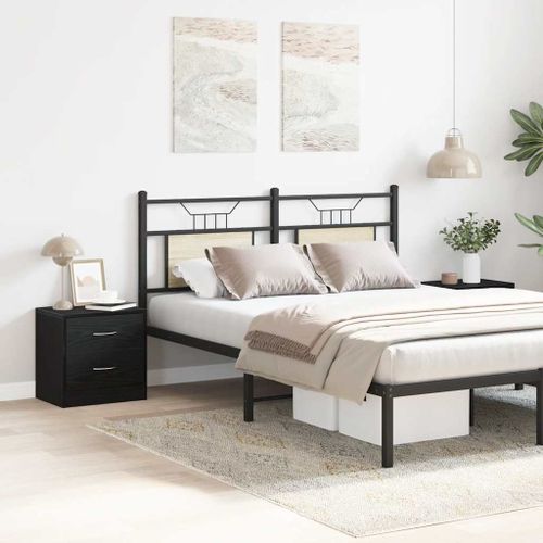 Vidaxl Tables De Chevet 2pcs Chêne Noir 40x30x40cm Bois D'ingénierie