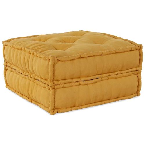 Vidaxl Pouf Modulaire Jaune 70x70x36 Tissu