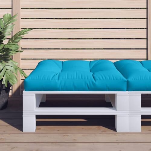 Vidaxl Coussin De Palette Bleu 70x70x12 Cm Tissu