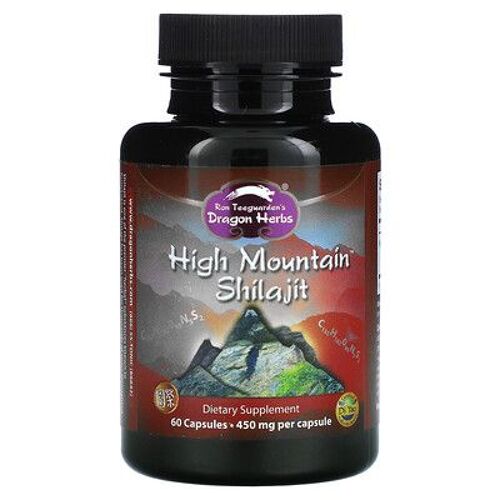 Dragon Herbs Shilajit De Haute Montagne, 450 Mg, 60 Gélules 