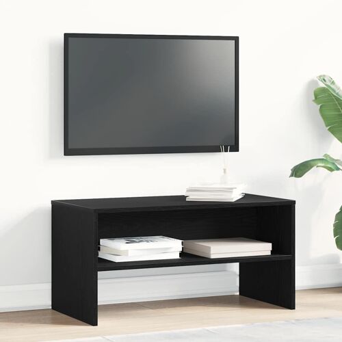 vidaXL Meuble TV chêne noir 80x40x40 cm bois d'ingénierie