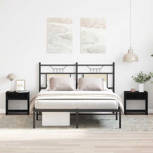 Vidaxl Tables De Chevet 2pcs Chêne Noir 40x30x40cm Bois D'ingénierie