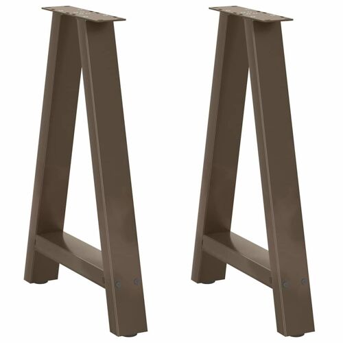 Vidaxl Pieds De Table Basse Forme De A 2 Pcs 50x(72-73) Cm Acier