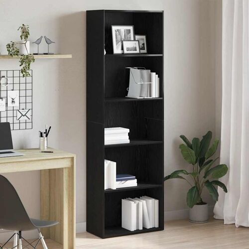 Vidaxl Bibliothèque Chêne Noir 60x30x189 Cm Bois D'ingénierie