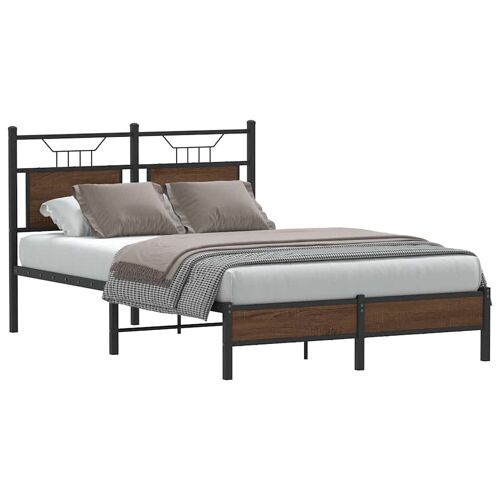 vidaXL Cadre de lit sans matelas chêne marron 120x200 cm