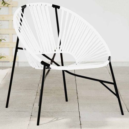 Vidaxl Chaise ?Uf De Jardin Noir Et Blanc Résine Tressée