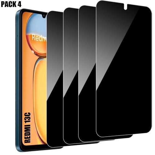 [4 Pièces] Verre Trempé Anti-Espion Pour Xiaomi Redmi 13c Film Protection 9h - E.F.Connection