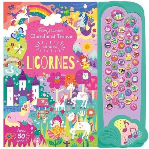 Mon Premier Cherche Et Trouve Sonore Licornes - Avec 50 Sons