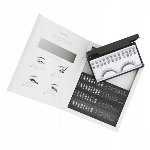 Starter Kit Pour Extensions De Cils En Grappe À Appliquer Soi-Même À La Maison Nanolash Classy 