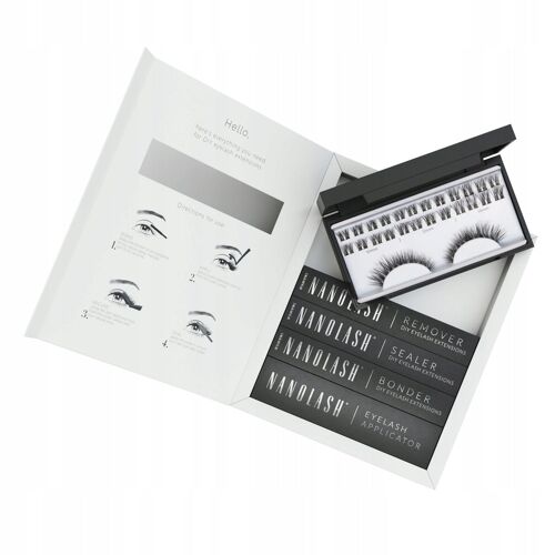 Starter Kit Pour Extensions De Cils En Grappe À Appliquer Soi-Même À La Maison Nanolash Fanatasy 