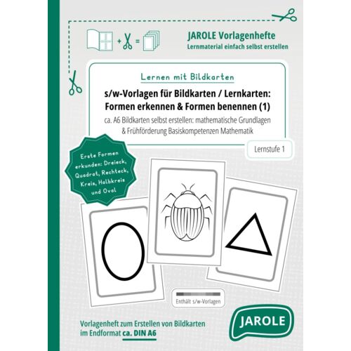 S/W-Vorlagen Für Bildkarten / Lernkarten: Formen Erkennen & Formen Benennen 1 (Lernen Mit Bildkarten): Ca. A6 Bildkarten Selbst Erstellen: ... Frühförderung Basiskompetenzen Mathe
