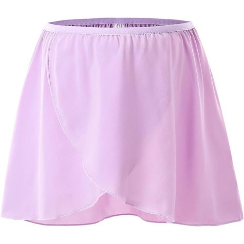 Cauc-Jupe De Danse Jupe Danse Classique En Mousseline De Soie Jupe Portefeuille De Ballet Avec Ceinture Elastique Pour Filles Enfant Femmes Adultes