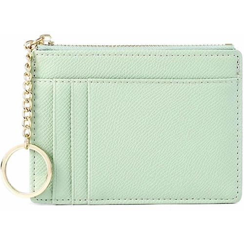 NSIECD-1 Porte-Cartes Feminin Miniature avec Compartiment Pièces - Portefeuille Minimaliste pour Poche Avant - Organisation Pratique pour Cartes et Monnaie