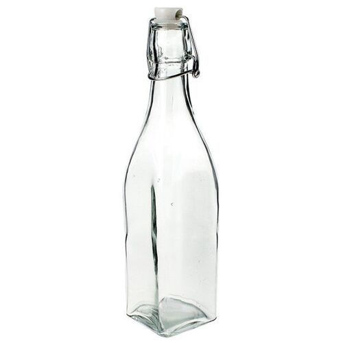 Bouteille À Limonade Carrée 1.03l Avec Bouchon Blanc