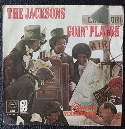 The Jacksons - Goin' Planes (3'31) + Do What You Wanna (3'31) - 1977 Original Orange Paper Label Cbs Epc.5732 Holland Sp/45rpm/7" - Boutique Axonalix