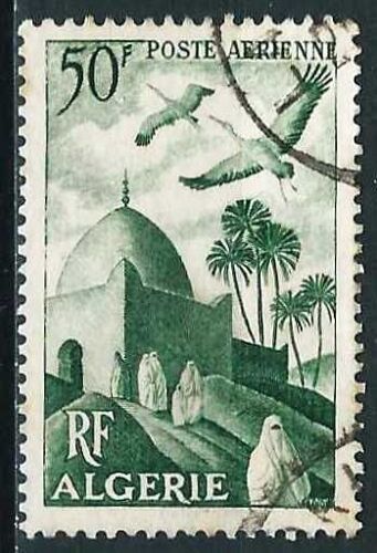 Algérie, Département Français 1949 / 53, Beau Timbre De Poste Aérienne, Yvert 9 - Marabout, Oblitéré, Tbe. -