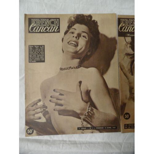 Lot X3 Revue French Cancan N°1 / 3 / 6 - 1951 - 16 Pages - 24 X 31 Cm