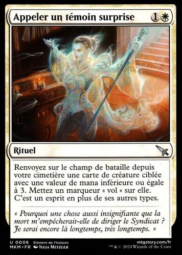 Appeler Un Témoin Surprise - Magic - Meurtres Au Manoir Karlov Vf - U - 6