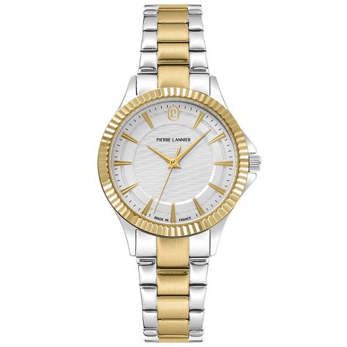 Montre Femme Metropolitain Argenté Cadran Argenté Bracelet Acier Bicolore 16 Mm