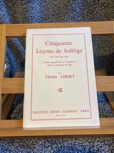 Henri Libert Cinquante Lecons De Solfège En Clé De Sol Partition Ed. Lemoine
