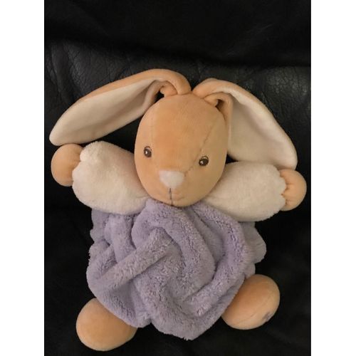 Doudou Boule Lapin Kaloo Plume Mauve Violet Lavande 18 Cm