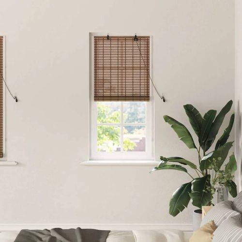 Vidaxl Stores Et Occultants Avec Des Rideaux Marron 60 X 160 Cm Bambou