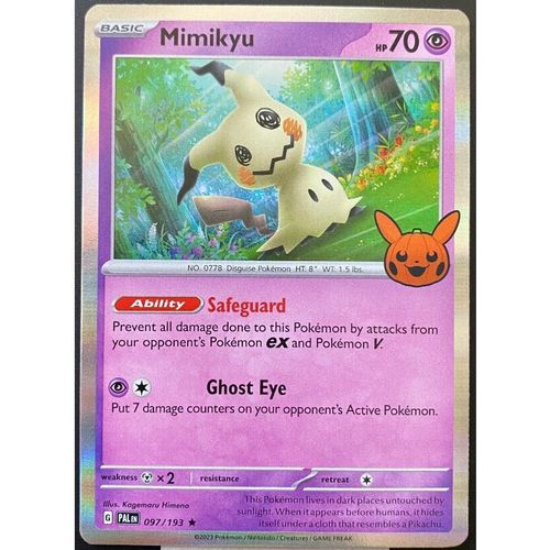 Pokemon Halloween 2023 Trick Or Trade Mimiqui Holo